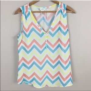 🌿Belle du Jour Chevron Tank Top